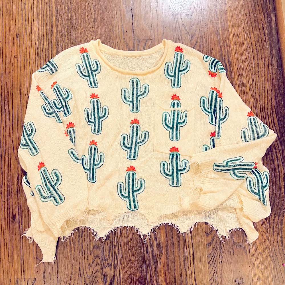 Cropped Catus Sweater